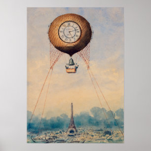 Vintage-Frankrijk Illustration Poster