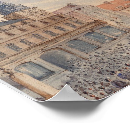 Vintage-Frankrijk Illustration Poster (Hoek)