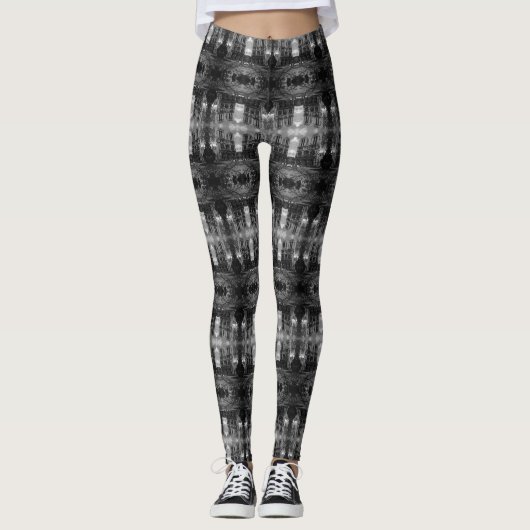 Vintage Frankrijk Leggings Notre Dame Cathedral (Voorkant)