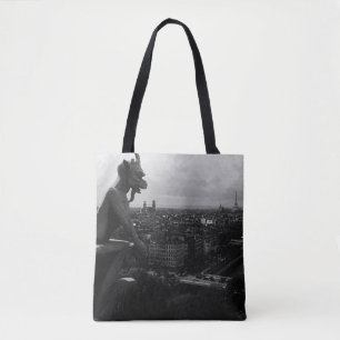 Vintage Frankrijk Parijs Notre Dame Kathedraal dui Tote Bag