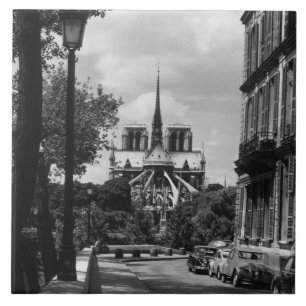 Vintage Frankrijk Parijs notre dame saint louis ei Tegeltje