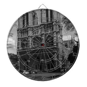 Vintage Frankrijk Paris Notre Dame Cathedral Dartbord