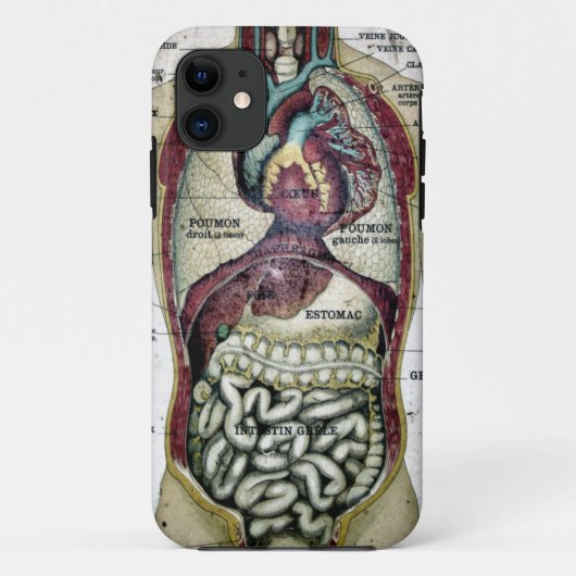 Vintage Frans anatomie Case-Mate hoesje (Achterkant)