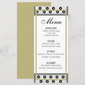 Vintage Frans Bistro Zwart Wit Goud Menu (Voorkant / Achterkant)