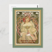 Vintage , frans briefkaart koffie (Voorkant / Achterkant)