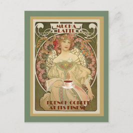 Vintage , frans briefkaart koffie