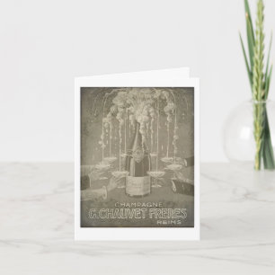 Vintage Frans Champagne viert Kaart