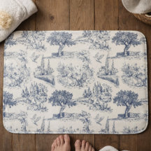 Vintage Frans landelijk "Blauw Toile de Jouy"