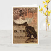 VINTAGE FRANS POSTERART- WENSKAART KAART (Gele Bloem)