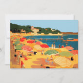 Vintage Frans-Riviera Strand Appartement Kaart (Voorkant)