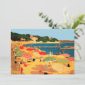Vintage Frans-Riviera strandflat Kaart (Staand voorkant)