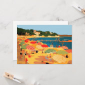 Vintage Frans-Riviera strandflat Kaart (Voorkant / Achterkant in situ)