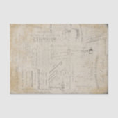 Vintage Frans Schrift Tissuepapier (Voorkant)