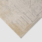 Vintage Frans Schrift Tissuepapier (Detail)