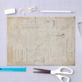 Vintage Frans Schrift Tissuepapier