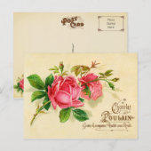 Vintage Franse Adverterene Kaart voor Chocolade (Voorkant / Achterkant)