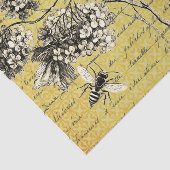 Vintage Franse Bij en Bloem Decoupage Tissuepapier (Detail)