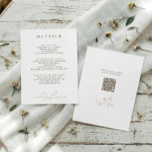 Vintage Franse Bloem beige Huwelijksdetails QR