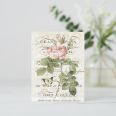 Vintage Franse Botanisch nam briefkaart toe (Staand voorkant)