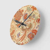 Vintage Franse Chintz Bloem Antieke Terracotta Ronde Klok (Hoek)