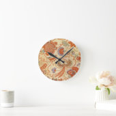 Vintage Franse Chintz Bloem Antieke Terracotta Ronde Klok (Huis)