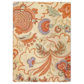 Vintage Franse Chintz Bloemmotief Antieke Terracot Klembord (Achterkant)