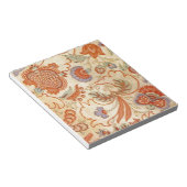 Vintage Franse Chintz Bloemmotief Antieke Terracot Notitieblok (Schuin)