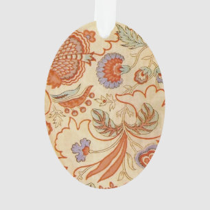 Vintage Franse Chintz Bloemmotief Antieke Terracot Ornament