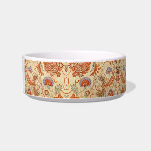 Vintage Franse Chintz Bloemmotief Antieke Terracot Voerbakje
