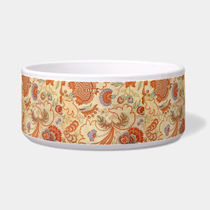 Vintage Franse Chintz Bloemmotief Antieke Terracot Voerbakje