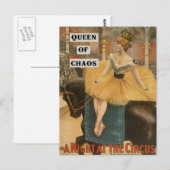 Vintage franse dame circus briefkaart foto (Voorkant / Achterkant)