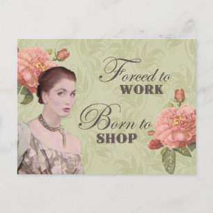 Vintage franse dame foto briefkaart