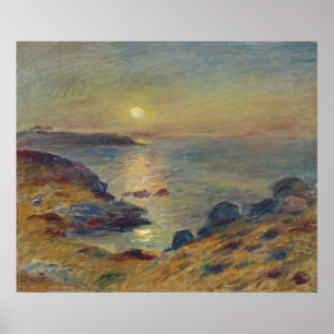 Vintage Franse kustlandschap door Renoir Poster