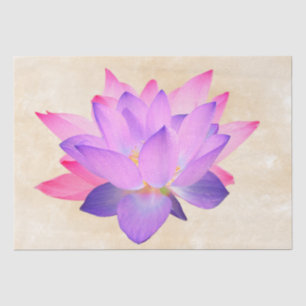 Vintage Franse Lotus Bloem Decoupage Tissuepapier