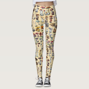 Vintage Franse Paddenstoel Cottagecore Botanische  Leggings