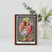 Vintage Franse Pasen Feestdagenkaart (Staand voorkant)