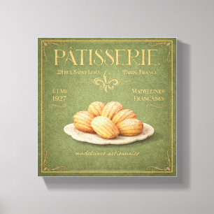 Vintage Franse Patisserie Madeleines Canvas Kunst
