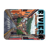 vintage, Franse Riviera Magneet (Horizontaal)
