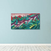 Vintage Franz Marc Apenfries Canvas Afdruk (Insitu (Houten vloer))