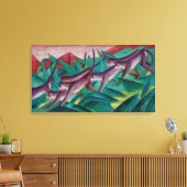 Vintage Franz Marc Apenfries Canvas Afdruk (Insitu (Woonkamer))