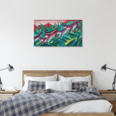 Vintage Franz Marc Apenfries Canvas Afdruk (Insitu (Slaapkamer))
