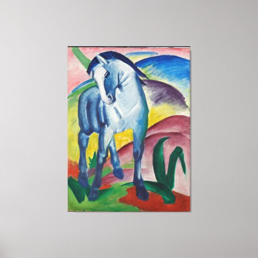 Vintage Franz Marc Blue Horse Canvas Afdruk (Voorkant)