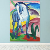 Vintage Franz Marc Blue Horse Canvas Afdruk (Insitu (Houten vloer))