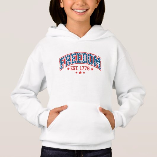 Vintage Freedom 1776 Patriottische Boog Amerikaans (Voorkant)