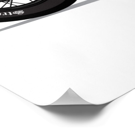 Vintage Freedom Chopper-motorfiets Poster (Hoek)