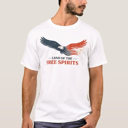 Vintage Freedom Eagle Design T-shirt (Voorkant)