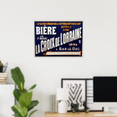 Vintage French Beer Advertisment Poster (Thuiskantoor)