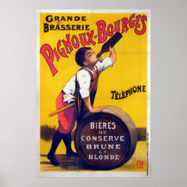 Vintage French Beer Advertisment Poster