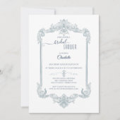 Vintage French Blue Bridal Shower Kaart (Voorkant)