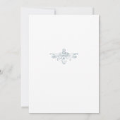 Vintage French Blue Bridal Shower Kaart (Achterkant)